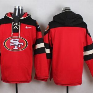 49ers Blank Red Player Pullover Sweatshirt Hoodie