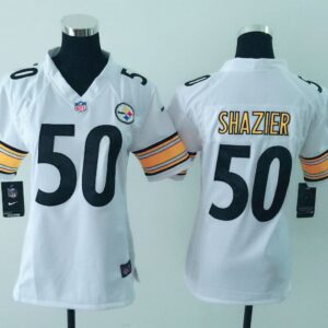 Pittsburgh Steelers No.50 Ryan Shazier White Women Jersey