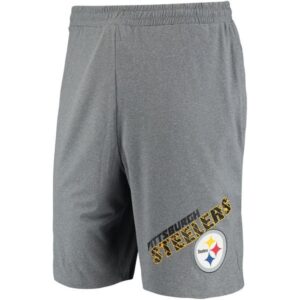 Pittsburgh Steelers Concepts Sport Tactic Lounge Heathered Gray Shorts