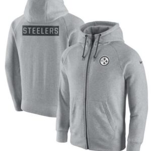 Pittsburgh Steelers Gridiron Gray 2.0 Full-Zip Hoodie