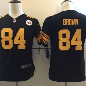 Steelers 84 Antonio Brown Black Color Rush Youth Jersey