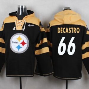 Steelers 66 David DeCastro Black Player Pullover Sweatshirt Hoodie