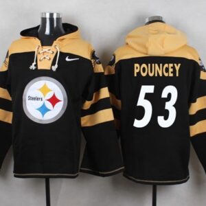 Steelers 53 Maurkice Pouncey Black Player Pullover Sweatshirt Hoodie