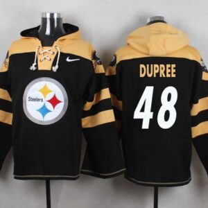 Steelers 48 Bud Dupree Black Player Pullover Sweatshirt Hoodie