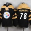 Steelers 78 Alejandro Villanueva Black Player Pullover Sweatshirt Hoodie