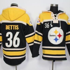 Steelers 36 Jerome Bettis Black Sawyer Hooded Sweatshirt Hoodie Sweatshirt