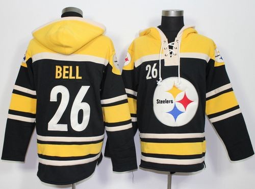Steelers 26 Le'Veon Bell Black Sawyer Hooded Sweatshirt Hoodie Sweatshirt