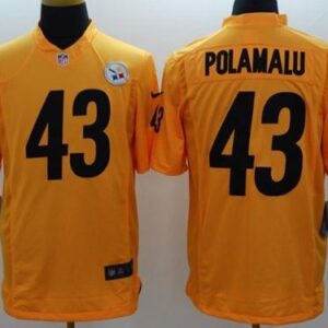 Steelers 43 Troy Polamalu Gold Men Stitched Limited Jersey