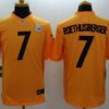 Steelers 7 Ben Roethlisberger Gold Men Stitched Limited Jersey