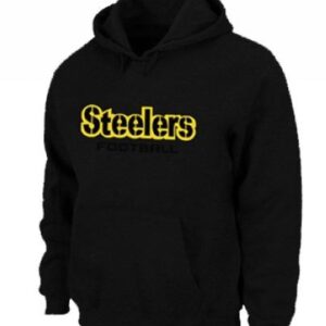 Pittsburgh Steelers Font Pullover Black Hoodie