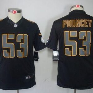 Steelers #53 Maurkice Pouncey Black Impact Youth Embroidered Limited China Jerseys