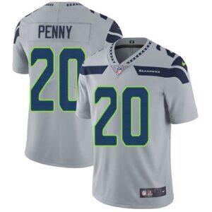 Seahawks 20 Rashaad Penny 2018 Draft Grey Vapor Untouchable Limited Men Jersey
