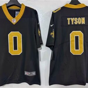 New Orleans Saints 0 Jordyn Tyson Black Vapor Limited Men Jersey