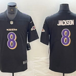 Nike Ravens 8 Lamar Jackson Black Gold Vapor Untouchable Limited Men Jersey