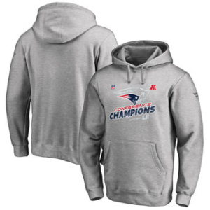 Patriots Heather Gray 2017 AFC Champions Pullover Men Hoodie