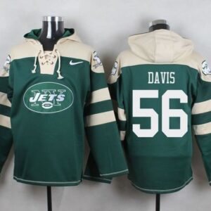 Jets 56 Demario Davis Green Player Pullover Hoodie