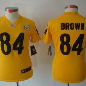 Steelers 84 Antonio Brown Gold Women's Limited Jersey