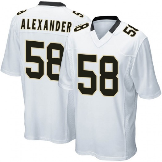 Nike Saints 58 Kwon Alexander White Vapor Untouchable Limited Men Jersey