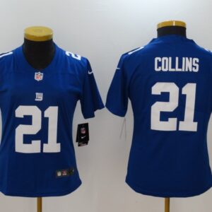 Nike Giants 21 Landon Collins Blue Vapor Untouchable Limited Women Jersey