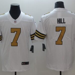 Saints 7 Taysom Hill White Color Rush Men Limited Jersey