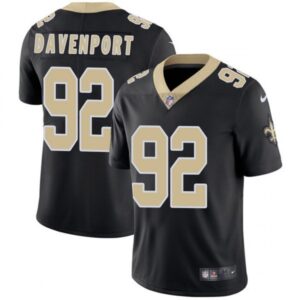 Saints 92 Marcus Davenport 2018 Draft Black Team Color Vapor Untouchable Limited Men Jersey