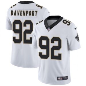 Saints 92 Marcus Davenport 2018 Draft White Vapor Untouchable Limited Men Jersey