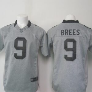 New Orleans Saints 9 Drew Brees Gridiron Gray Men Limited Jersey