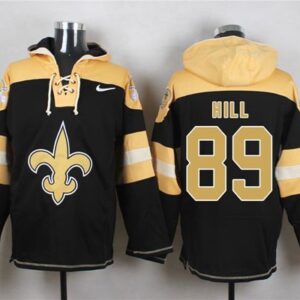 Saints 89 Josh Hill Black Player Pullover Hoodie Sweatshirt