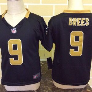Saints 9 Drew Brees Black Toddler Jersey
