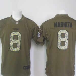 Titans 8 Marcus Mariota Green Salute To Service Limited Jersey
