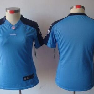 Titans Blank Light Blue Women's Limited Jersey
