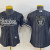 Nike Raiders Blank Black Vapor Baseball Logo Limited Women Jersey