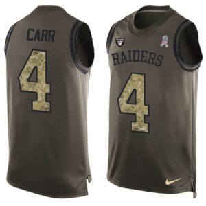 Nike Raiders 4 Derek Carr Olive Green Salute To Service Tank Top