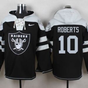 Raiders 10 Seth Roberts Black Player Pullover Sweatshirt Hoodie