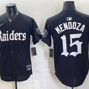 Las Vegas Raiders 15 MENDOZA Black Gothic Vapor Limited Men Jersey