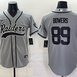 Nike Raiders 89 Brock Bowers Grey Baseball Vapor Limited Men Jersey