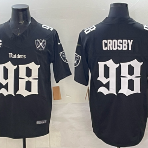 Nike Raiders 98 Crosby Black Gothic Vapor Limited Men Jersey with Patch