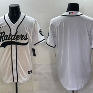 Nike Raiders Blank White Baseball Vapor Limited Men Jersey