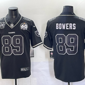 Nike Raiders 89 Bowers Black Vapor Limited Men Jersey with Patches