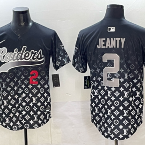 Nike Raiders 2 Ashton Jeanty Black Fashion Baseball Vapor Limited Men Jersey