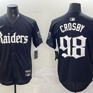 Nike Raiders 98 Crosby New Black Baseball Vapor Limited Men Jersey