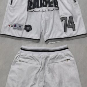 Las Vegas Raiders White Shorts (Run Small)
