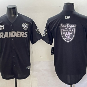 Nike Raiders Blank Black Baseball Vapor Limited Men Jersey with Patch