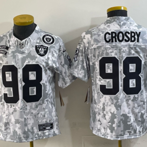 Nike Raiders 98 Crosby Camo 2024 F.U.S.E. Salute to Service Limited Women Jersey (Runs Small)