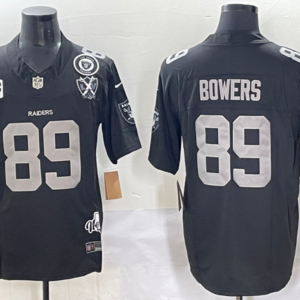 Nike Raiders 89 Brock Bowers  Black F.U.S.E. Vapor Limited Men Jersey with patch