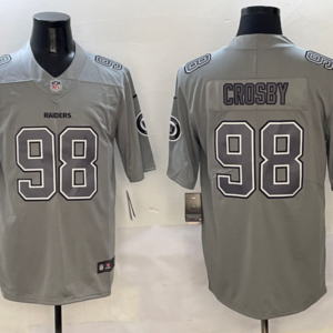Nike Raiders 98 Crosby Grey Vapor Limited Men Jersey