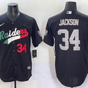 Nike Raiders 34 Jackson Black Mexico Vapor Limited Men Jersey