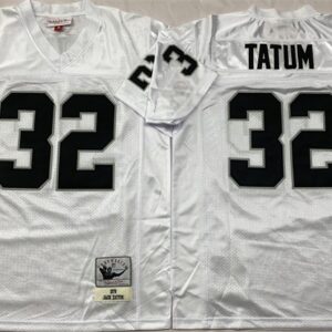 Raiders 32 Jack Tatum White Throwback Men Jersey