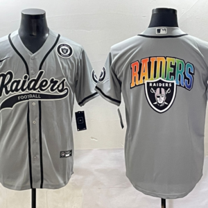 Nike Raiders Blank Grey Vapor Baseball Logo Limited Men Jersey