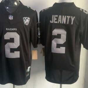Nike Raiders 2 Ashton Jeanty Black F.U.S.E. Vapor Limited Men Jersey with Patch